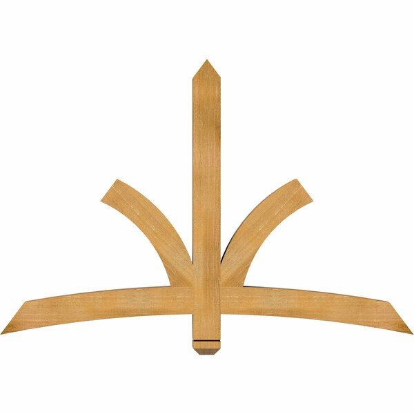 Ekena Millwork Davenport Rough Sawn Timber Gable Bracket, Western Red Cedar, 60"W x 40"H x 4"D x 4"F, 16/12 Pitch GBW060X40X0404DAV00RWR - main